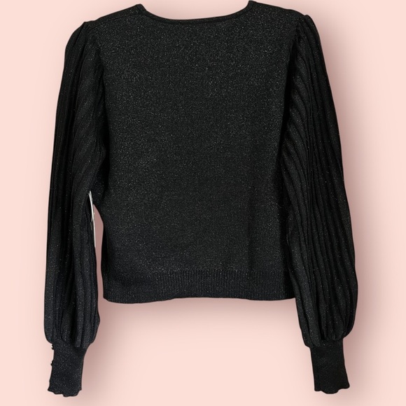 Nanette Nanette Lepore Long Sleeve Rib Knit Sleeve Sweater Size Medium NWT - Picture 3 of 11